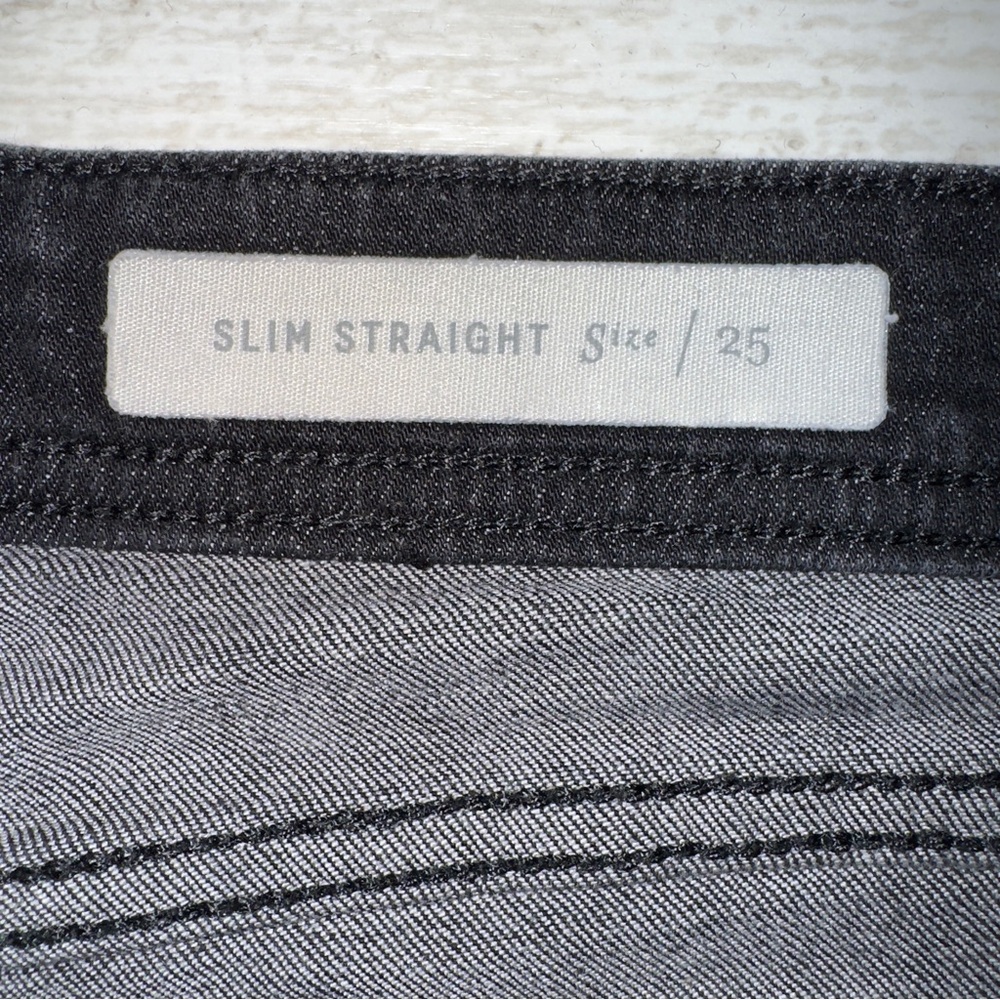 Pilcro & The Letterpress Slim Straight Jeans Black Gray Wash Women’s Size 25 - Picture 7 of 12
